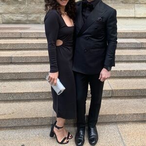 Zara cinch keyhole side dress